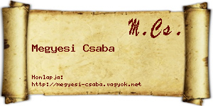 Megyesi Csaba névjegykártya